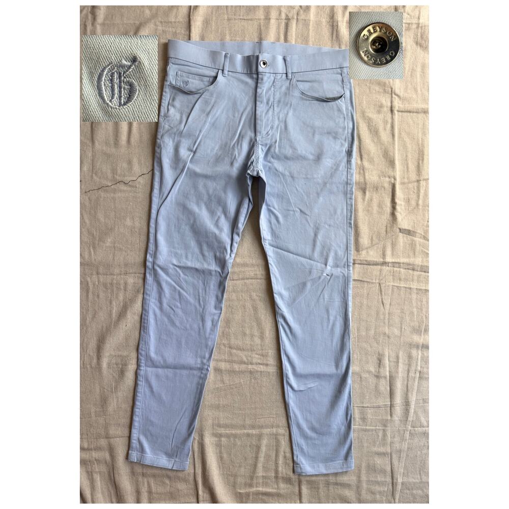 Greyson Armonk 5-Pocket Pants Men's Size 33x32 Light Blue Golf Stretch Preppy